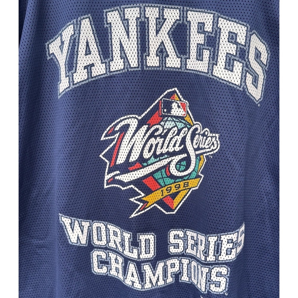 Vtg New York Yankees Jersey Shirt Mens XL World Series Champions 90s 1998